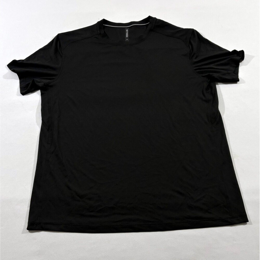 Ten Thousand Mens Tactical Crew Short Sleeve T-shirt Black Poly Tee Gym Sz M